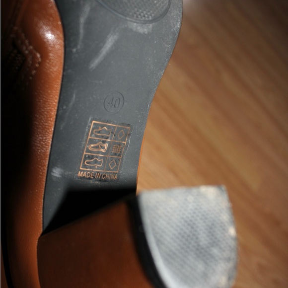 Brown Ankle Boots with Fringe Tie Detail - Picture 5 of 5